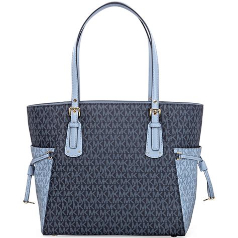 michael kors voyager tote blue